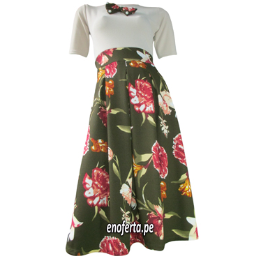 vestidos hasta el tobillo en diseño de flores